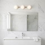 Three-Light Opal Globe Bath Vanity Light