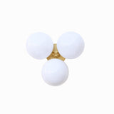 Three-Light Opal Globe Semi-Flush Ceiling Light