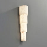 Tiered Alabaster Wall Lamp – Modern Glow Fixture with Refined Vertical Light