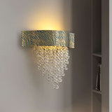 modern etched crystal sconce