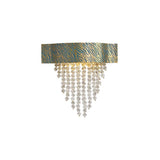 brass and blue sconce