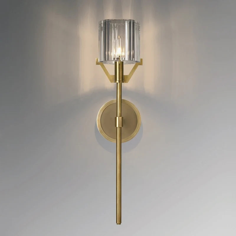 crystal shade wall light