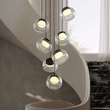 Trufa Suspension Lamp – Transparent Handmade Glass Pendant with Alabaster - View 4