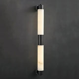 Tube Alabaster Wall Lamp | Modern Minimalist Cylinder Wall Sconce - View 9
