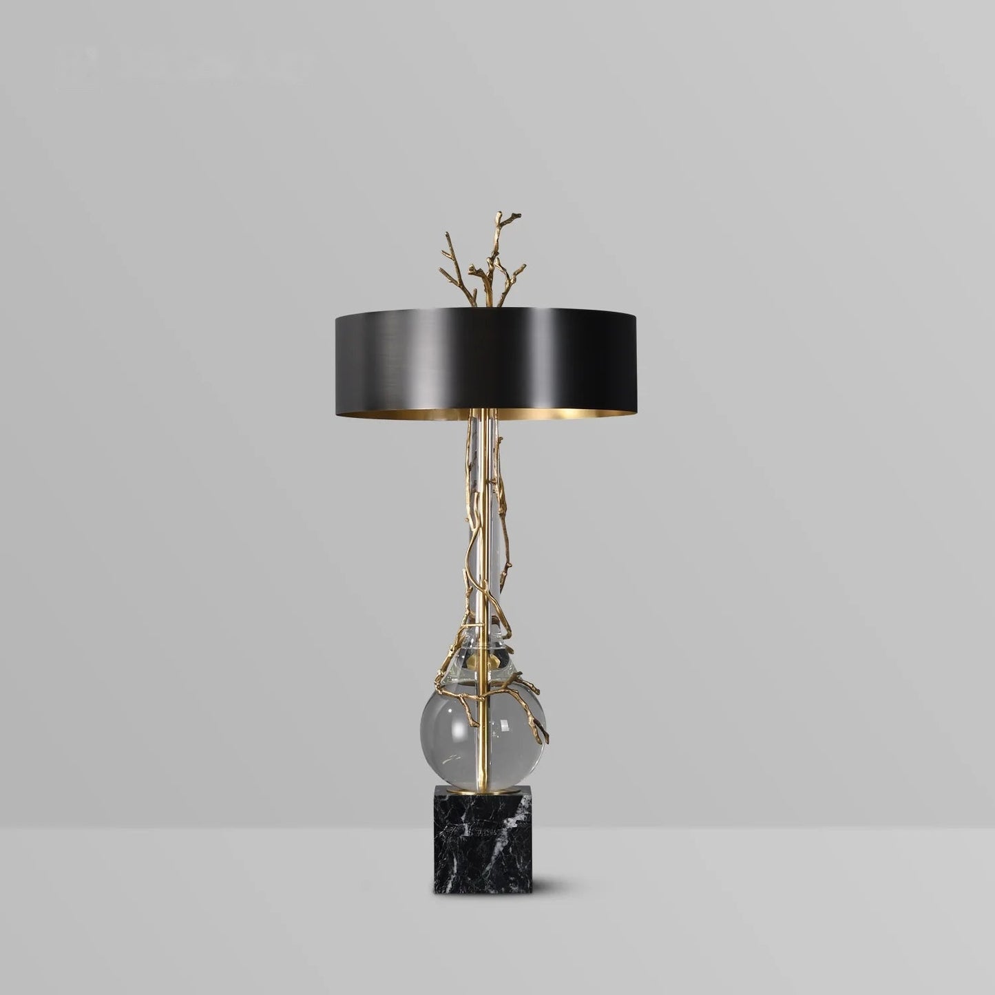 table lamp with brass shade