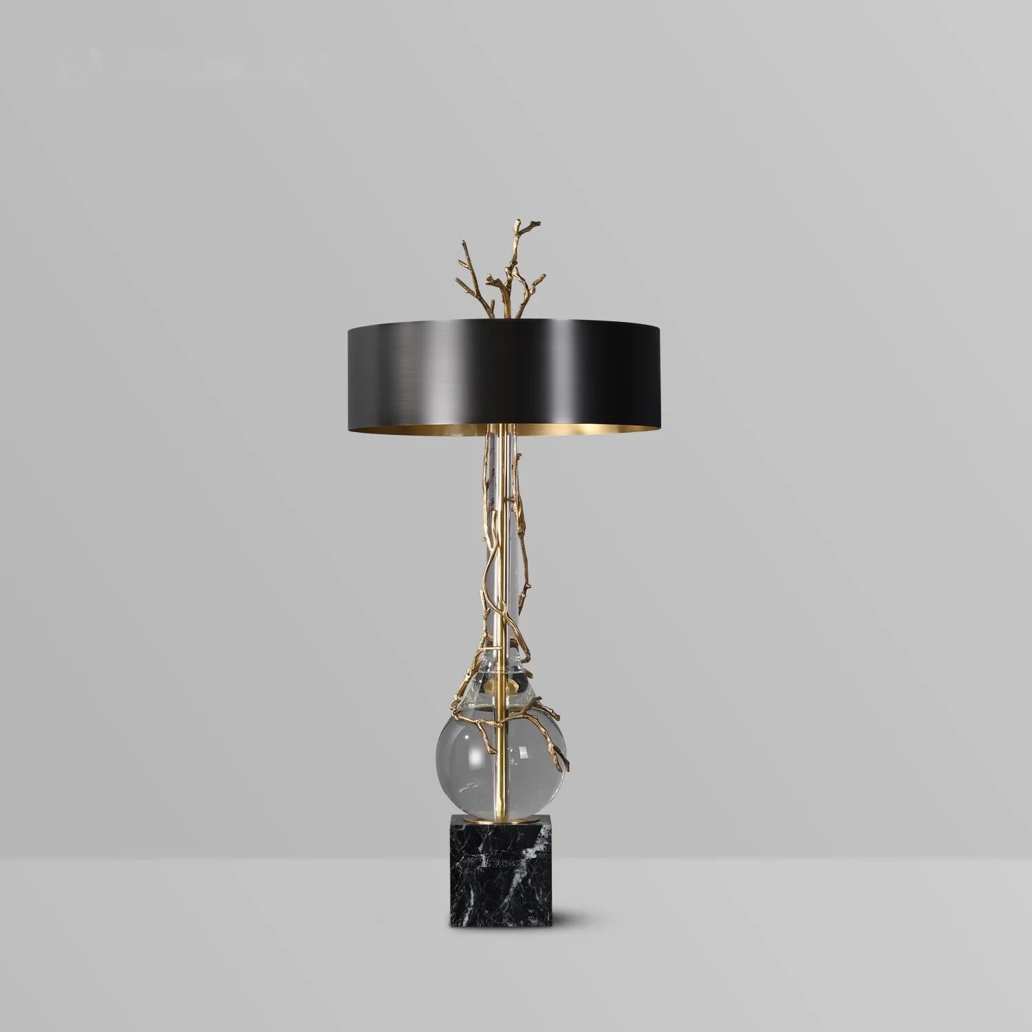 table lamp with brass shade