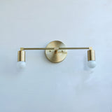 Two-Light Brass Wall Sconce with Asymmetric Arms