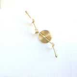 Two-Light Brass Wall Sconce with Rotating Bar