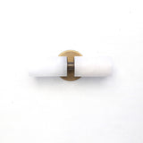 Two-Light Brass Wall Sconce with Stacked Alabaster Cylinders