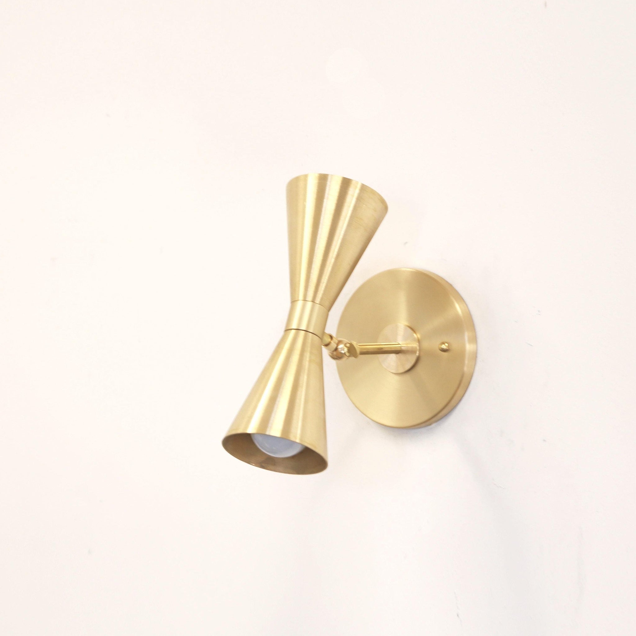 Two-Light Fluted Double Cone Wall Sconce