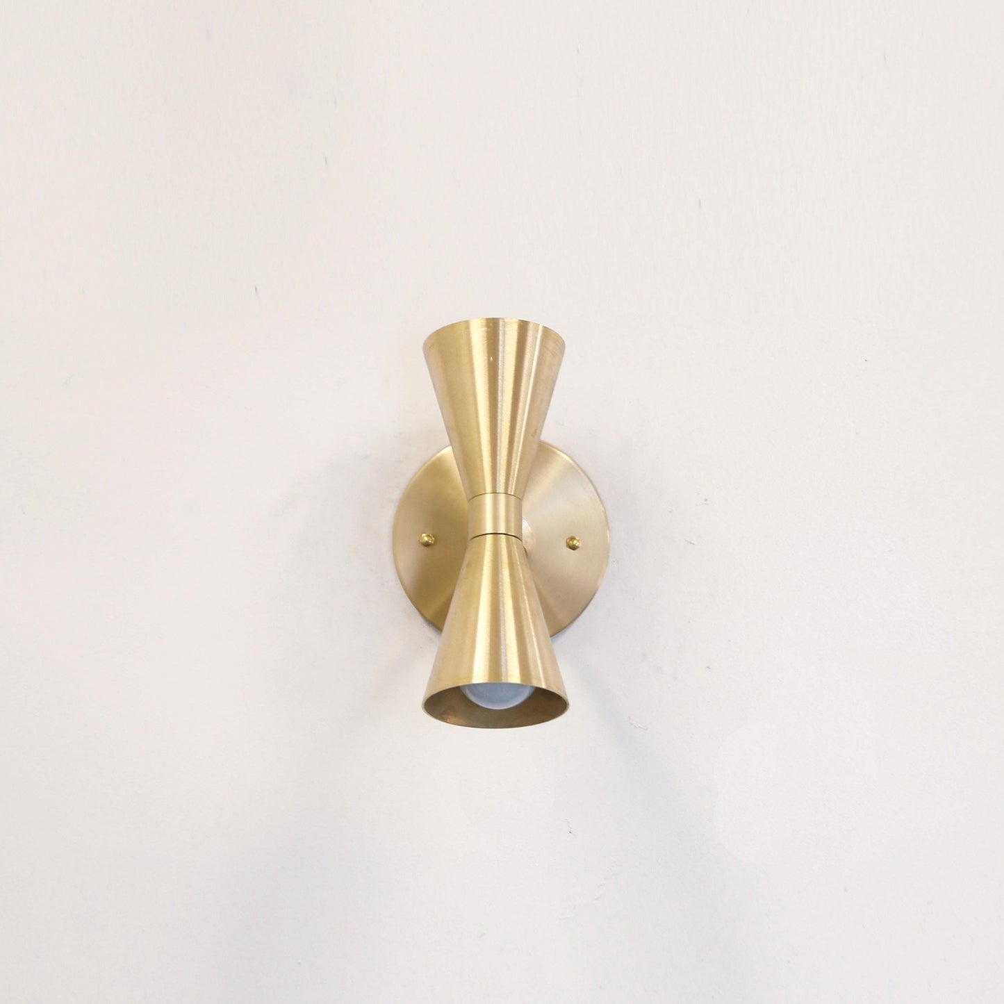 Two-Light Fluted Double Cone Wall Sconce