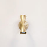 Two-Light Fluted Double Cone Wall Sconce