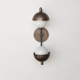 Two-Light Half-Dome and Globe Wall Sconce