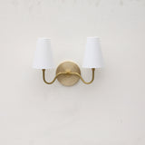Two-Light Linen Shade Wall Sconce