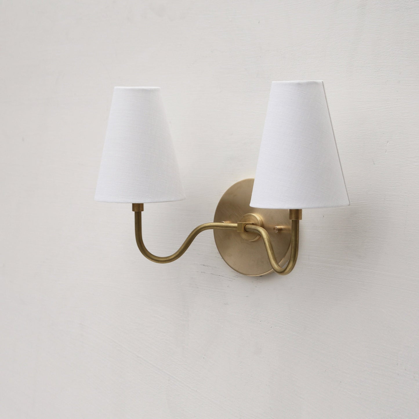 Two-Light Linen Shade Wall Sconce