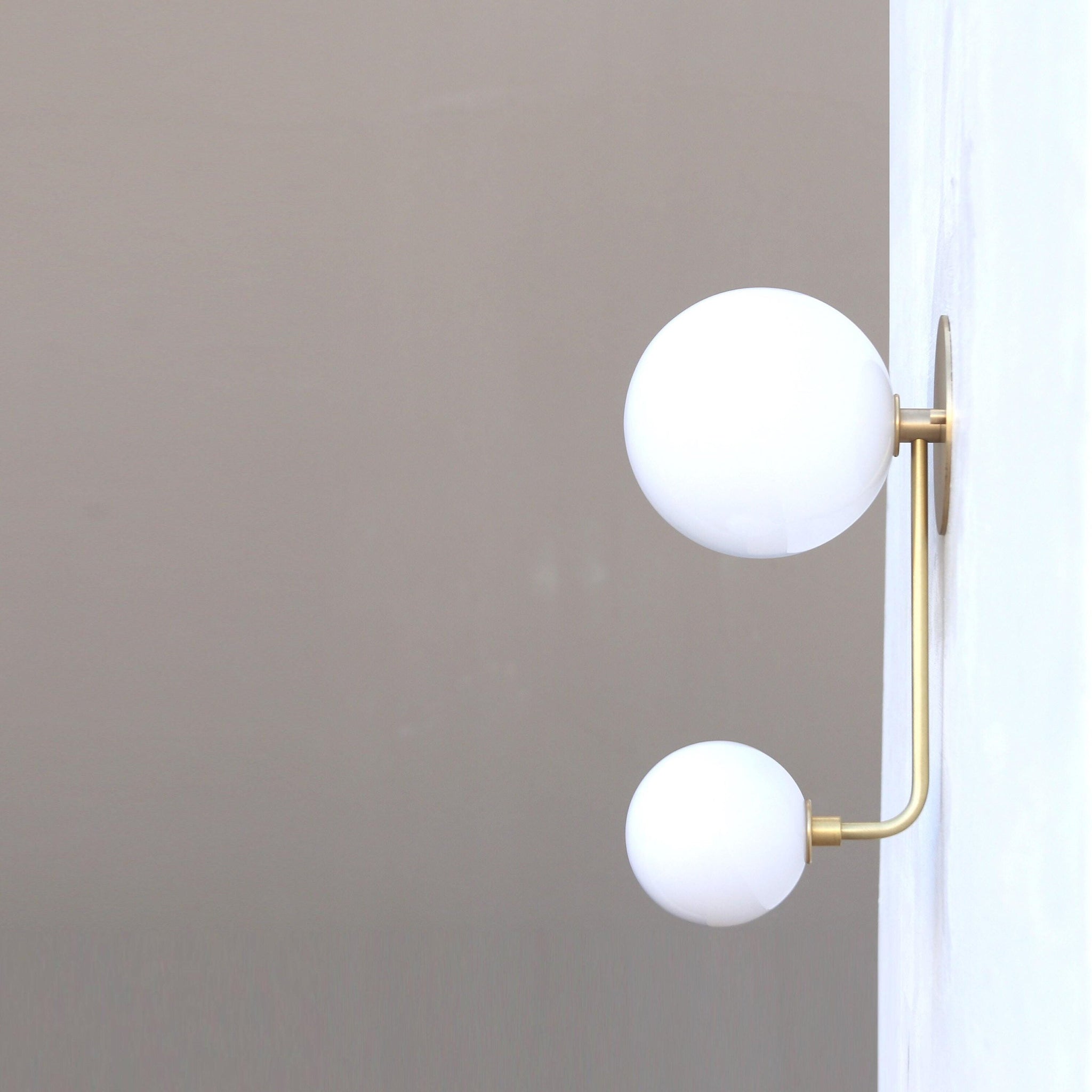 Two-Light Offset Globe Wall Sconce