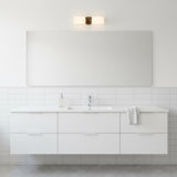 Two-Light Opal Glass Cylinder Vanity Wall Sconce