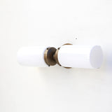Two-Light Opal Glass Cylinder Vanity Wall Sconce