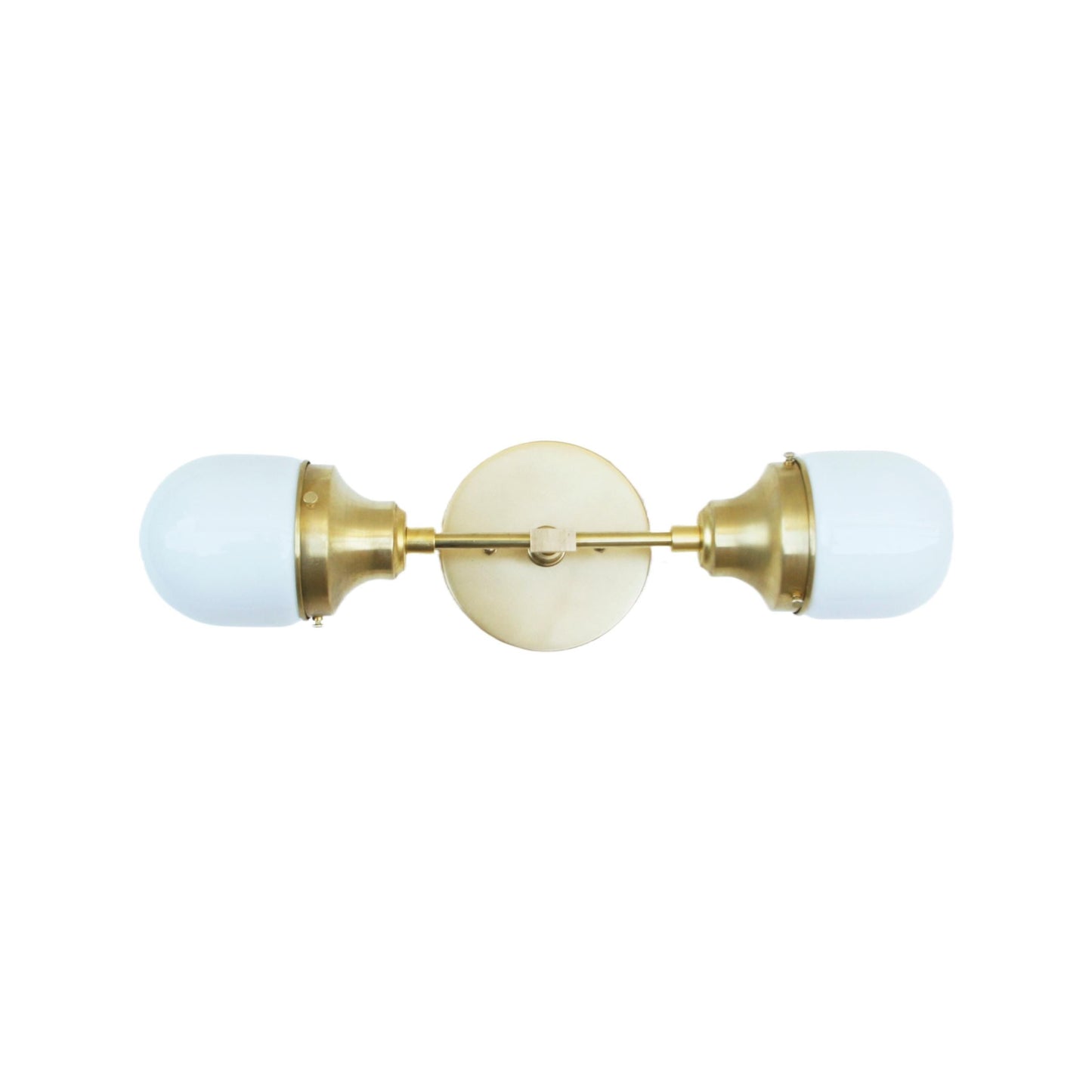 Two-Light Opal Glass Vanity Wall Sconce