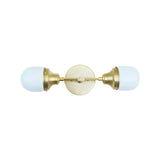 Two-Light Opal Glass Vanity Wall Sconce