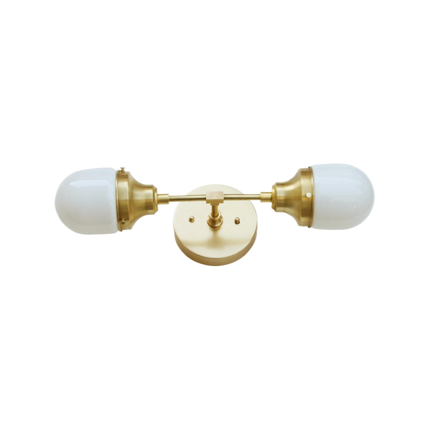 Two-Light Opal Glass Vanity Wall Sconce