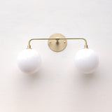 Two-Light Opal Globe Vanity Sconce