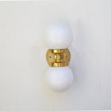Two-Light Opal Globe Vanity Wall Light