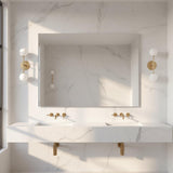 Two-Light Opal Globe Vanity Wall Sconce