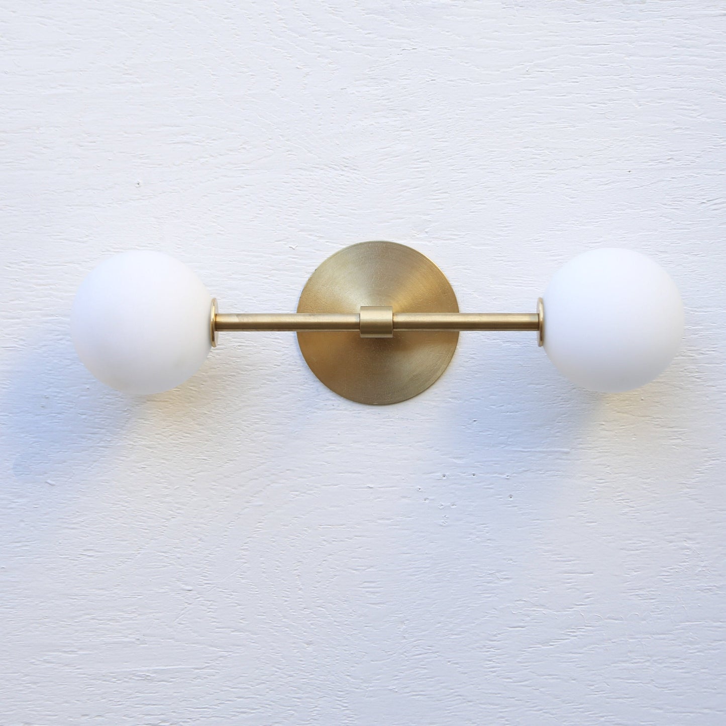 Two-Light Opal Globe Vanity Wall Sconce