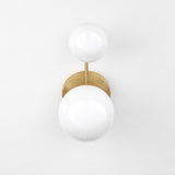 Two-Light Stacked Globe Wall Sconce