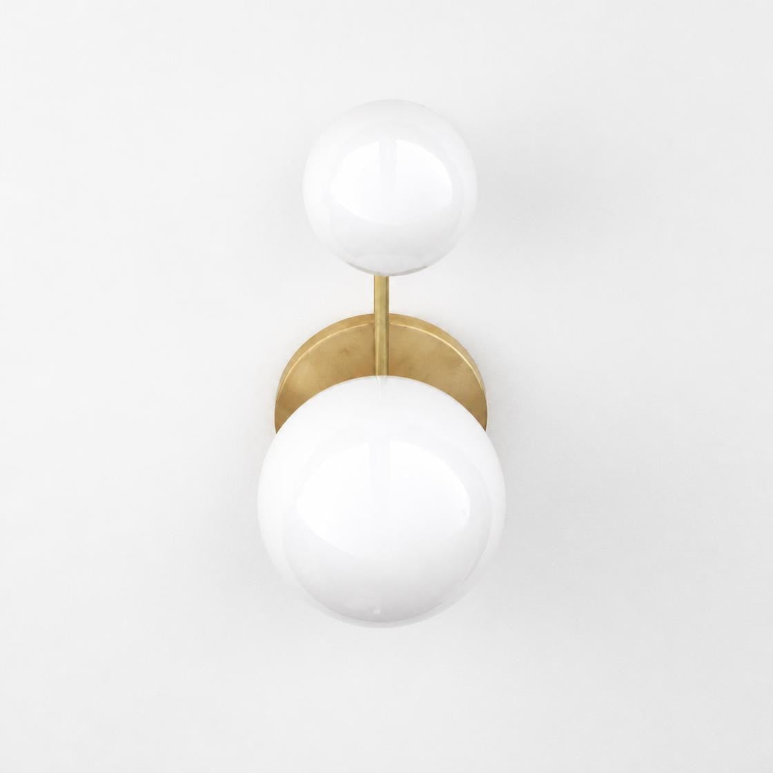Two-Light Stacked Globe Wall Sconce