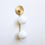 Two-Light Staggered Globe Wall Sconce