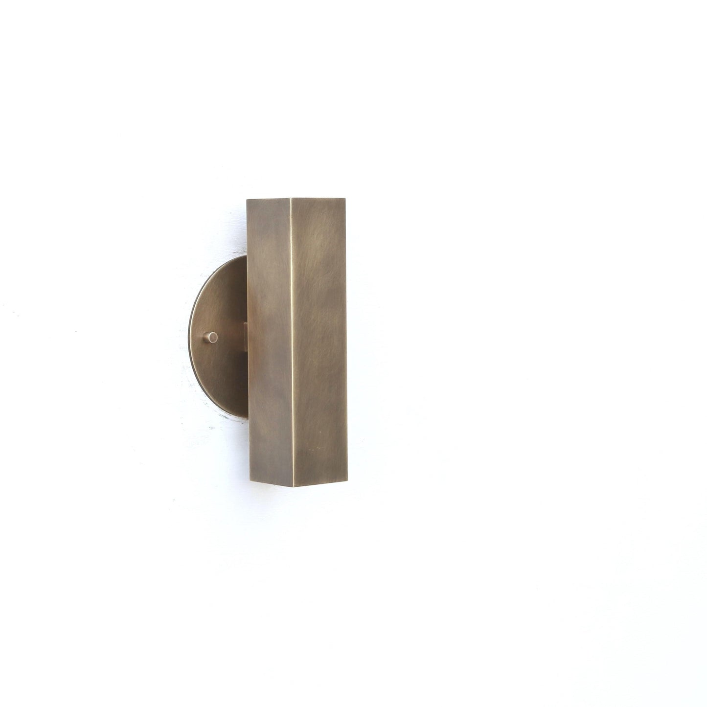 Two-Light Up and Down Rectangular Brass Wall Sconce