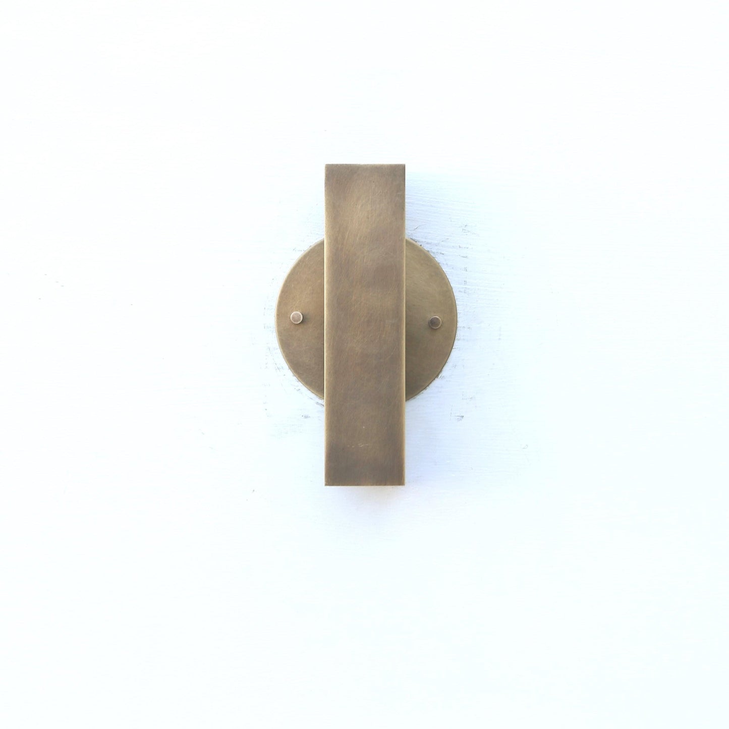 Two-Light Up and Down Rectangular Brass Wall Sconce