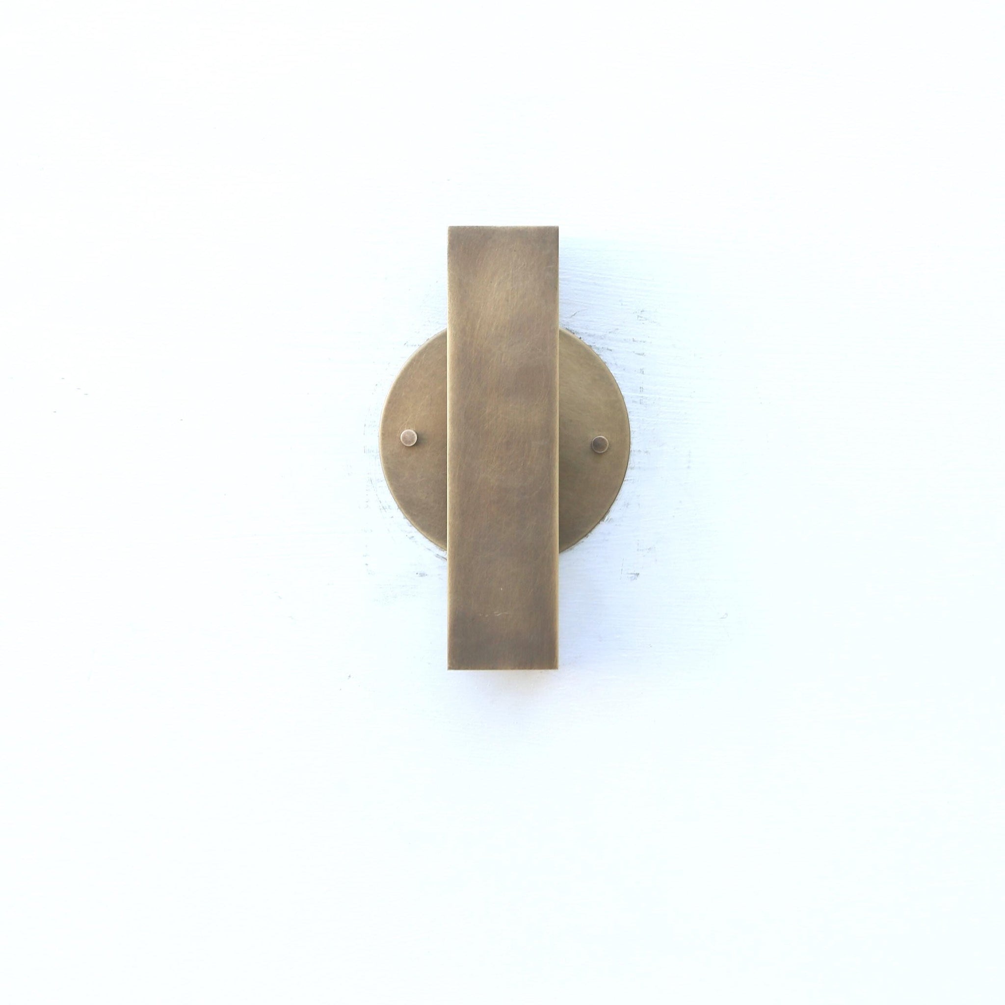 Two-Light Up and Down Rectangular Brass Wall Sconce