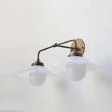 Two-Light Vanity Wall Sconce with 9-Inch Opal Glass Shades