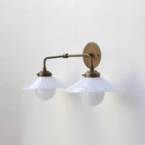 Two-Light Vanity Wall Sconce with 9-Inch Opal Glass Shades