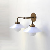 Two-Light Vanity Wall Sconce with 9-Inch Opal Glass Shades