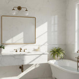 Two-Light Vanity Wall Sconce with 9-Inch Opal Glass Shades