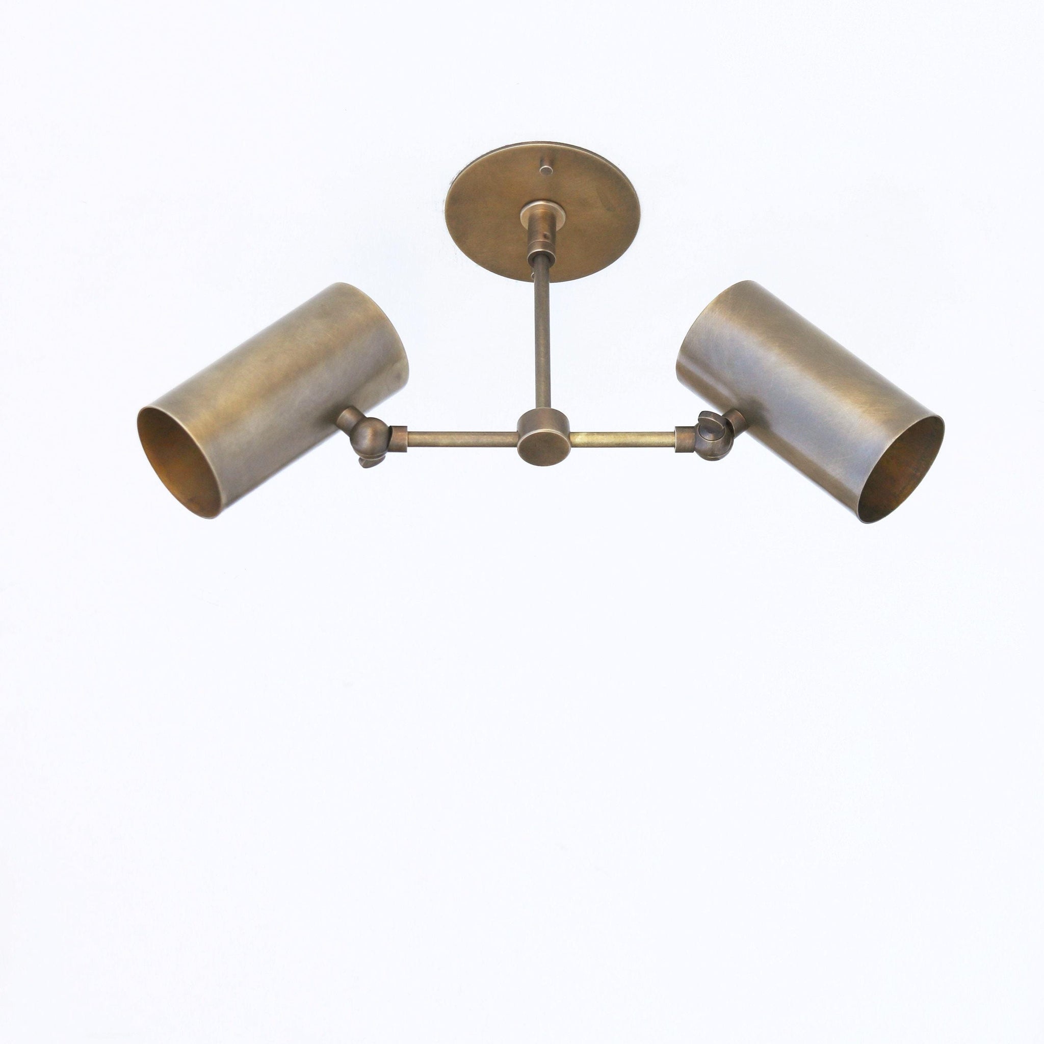 Two-Light Wide-Spread Cylinder Ceiling Spotlight