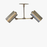 Two-Light Wide-Spread Cylinder Ceiling Spotlight