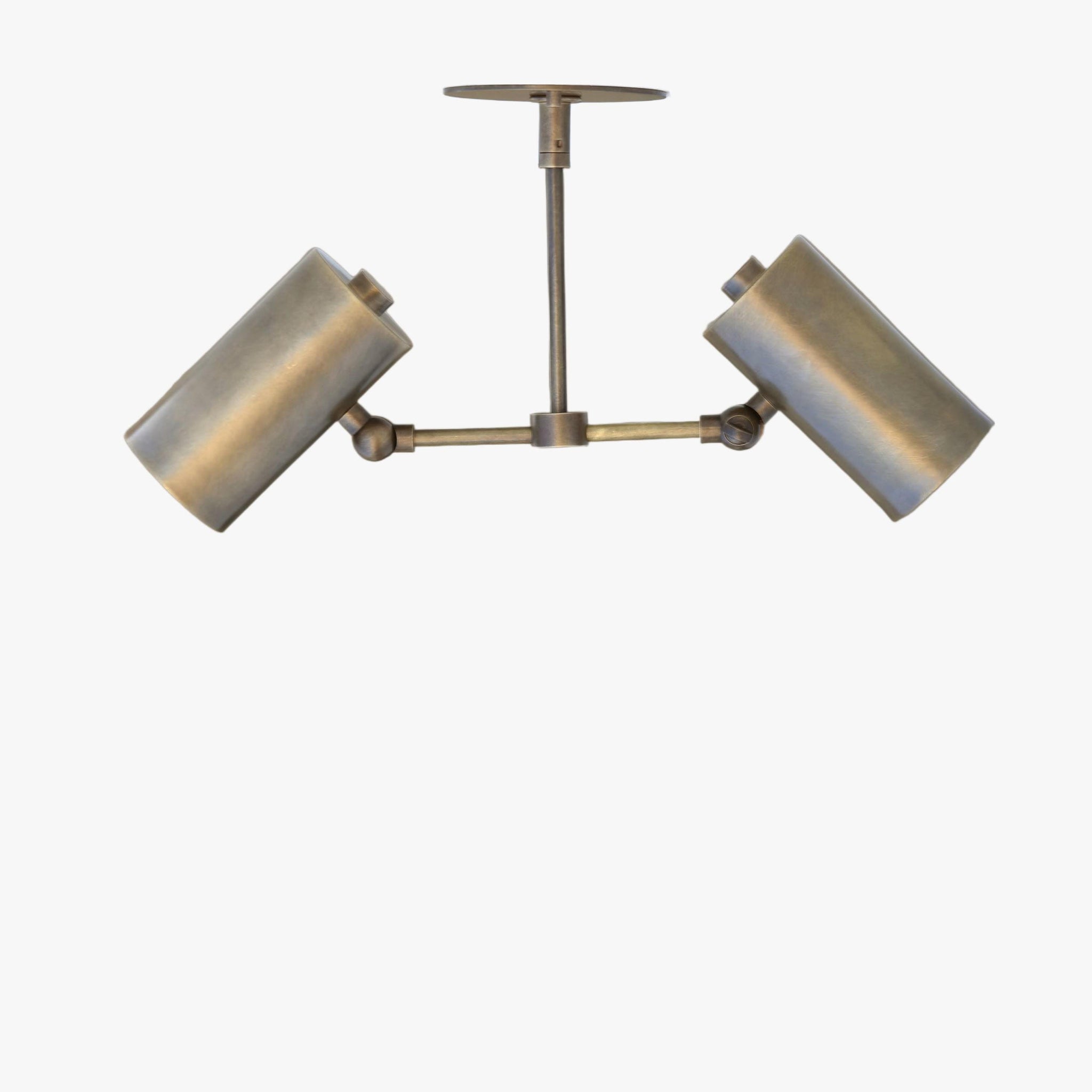 Two-Light Wide-Spread Cylinder Ceiling Spotlight