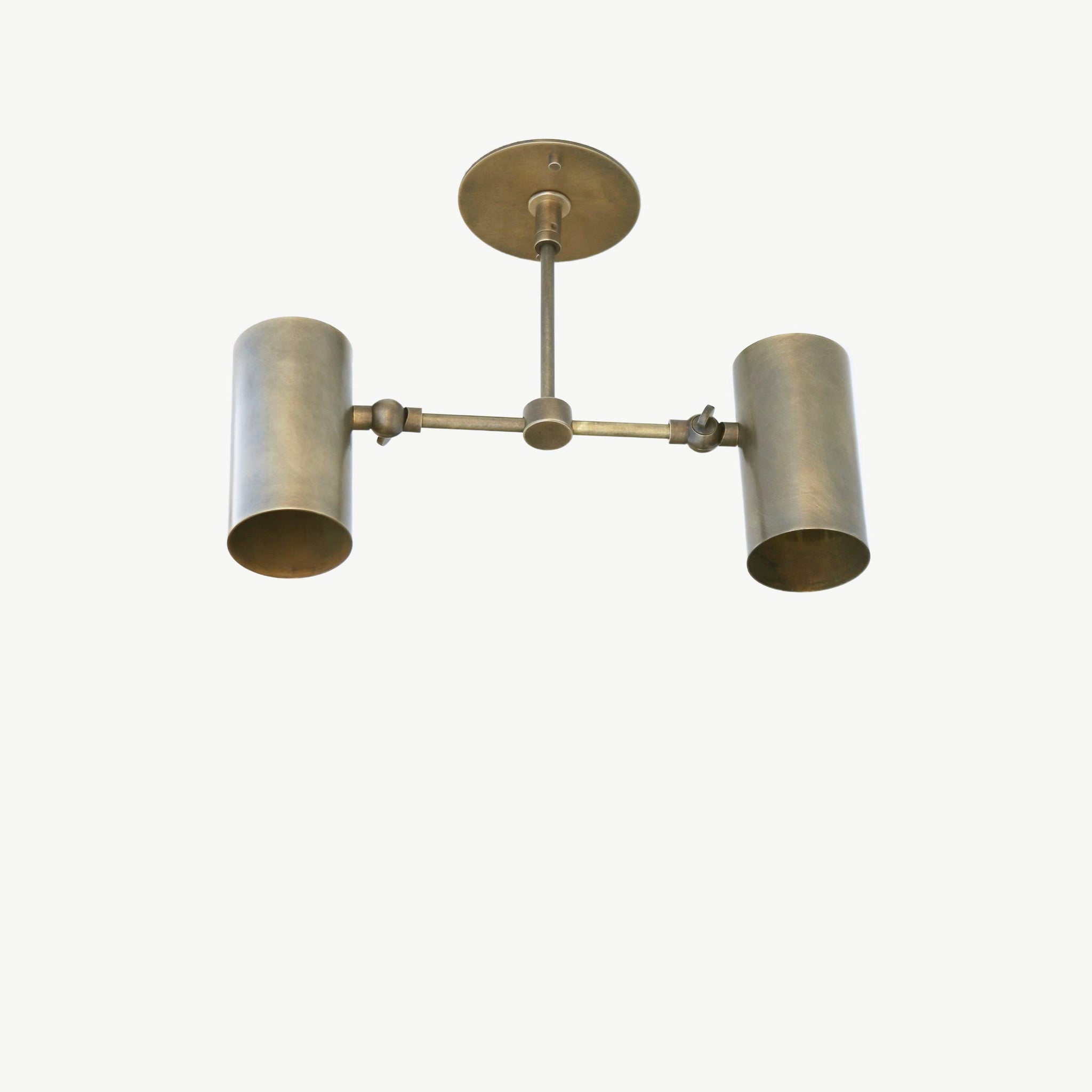 Two-Light Wide-Spread Cylinder Ceiling Spotlight