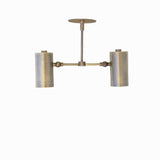 Two-Light Wide-Spread Cylinder Ceiling Spotlight