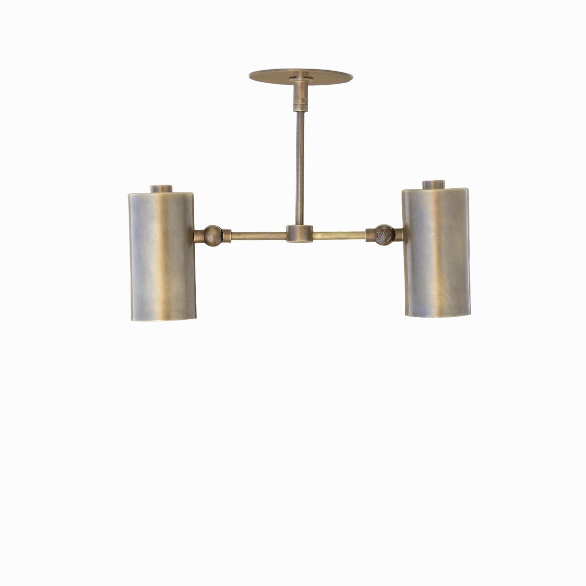 Two-Light Wide-Spread Cylinder Ceiling Spotlight
