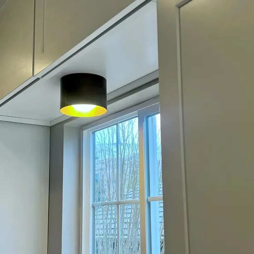 Vintage Brass Ceiling Spotlight, Simple Milky Glass Shade