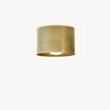 Vintage Brass Ceiling Spotlight, Simple Milky Glass Shade