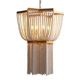 tassel boho wood chandelier