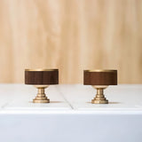 High-end Walnut Wood Brass Cabinet Knob