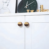 High-end Walnut Wood Brass Cabinet Knob